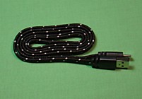 USB - кабель micro в тканевой оплетке (без упаковки) Черный