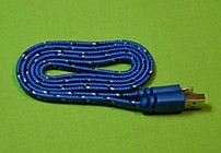 USB - кабель micro в тканевой оплетке (без упаковки) Синий